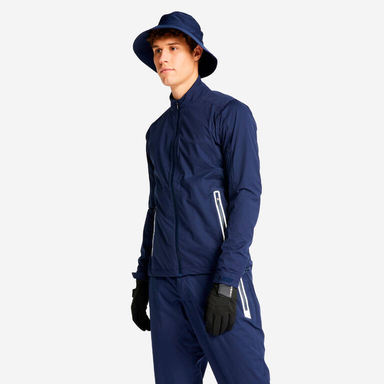 Men's golf waterproof rain jacket - RW500 navy blue
