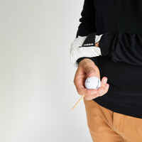 Men's golf crew neck pullover MW500 black