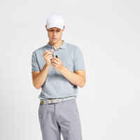 Men's golf short-sleeved polo shirt MW500 mottled grey