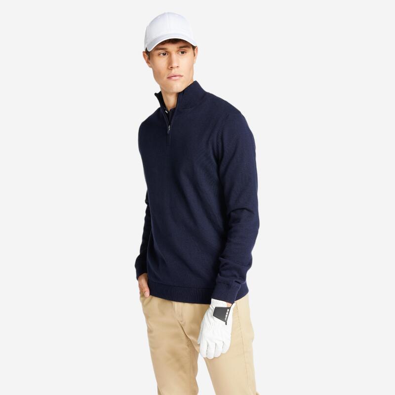 Pull de golf coupe-vent homme MW500 bleu marine