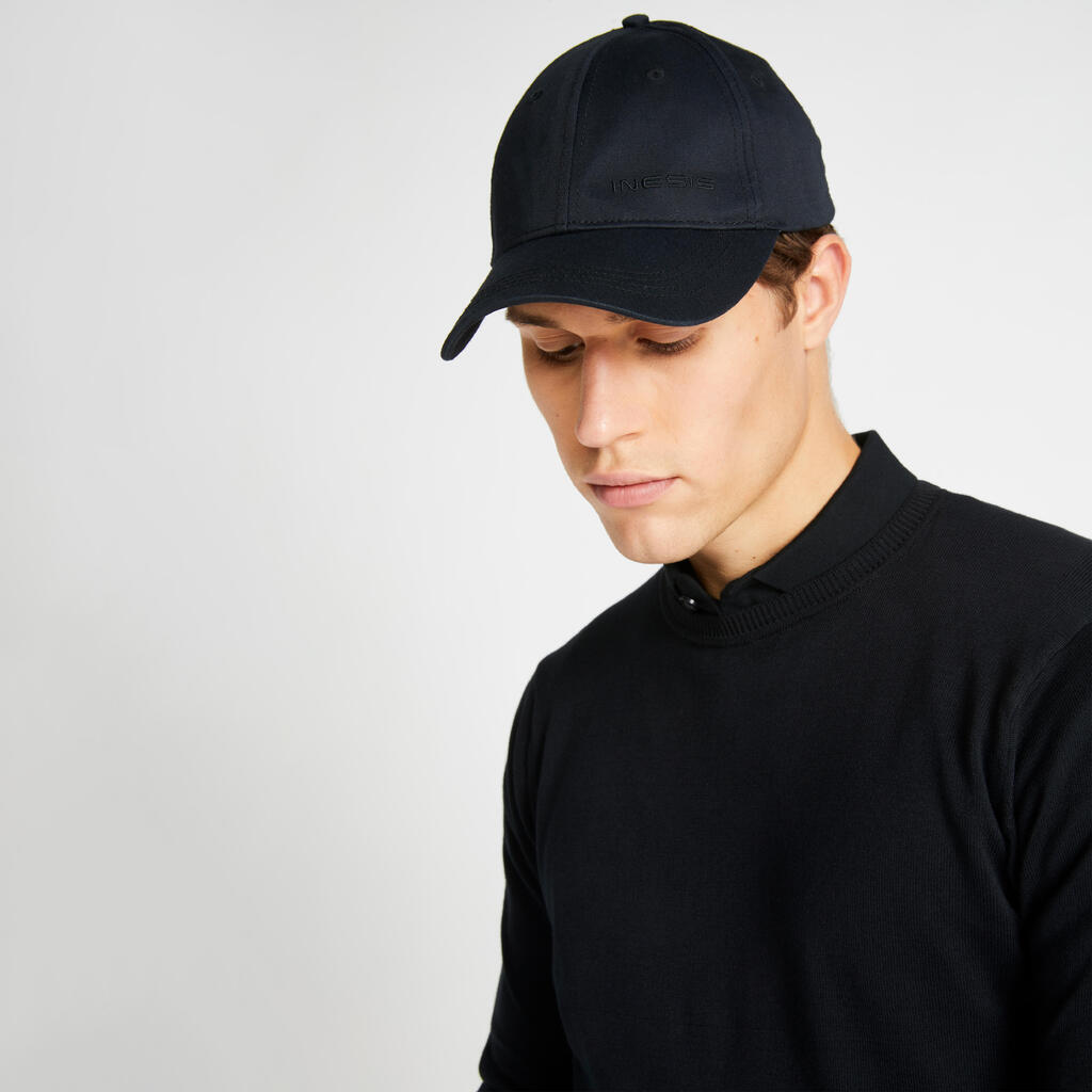 Men's golf crew neck pullover MW500 olive black