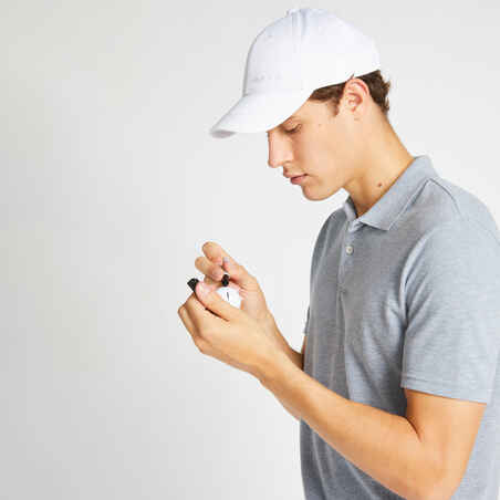 Golf Poloshirt kurzarm MW500 Herren grau meliert