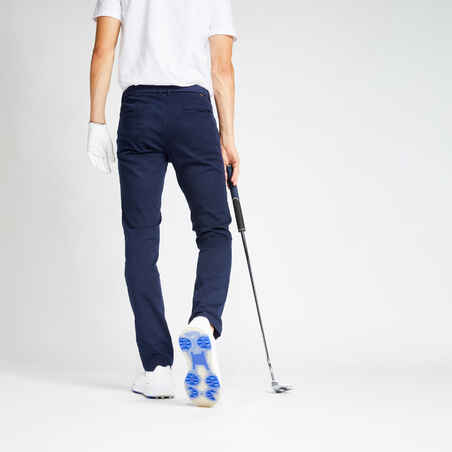 Men's golf trousers - MW500 navy blue