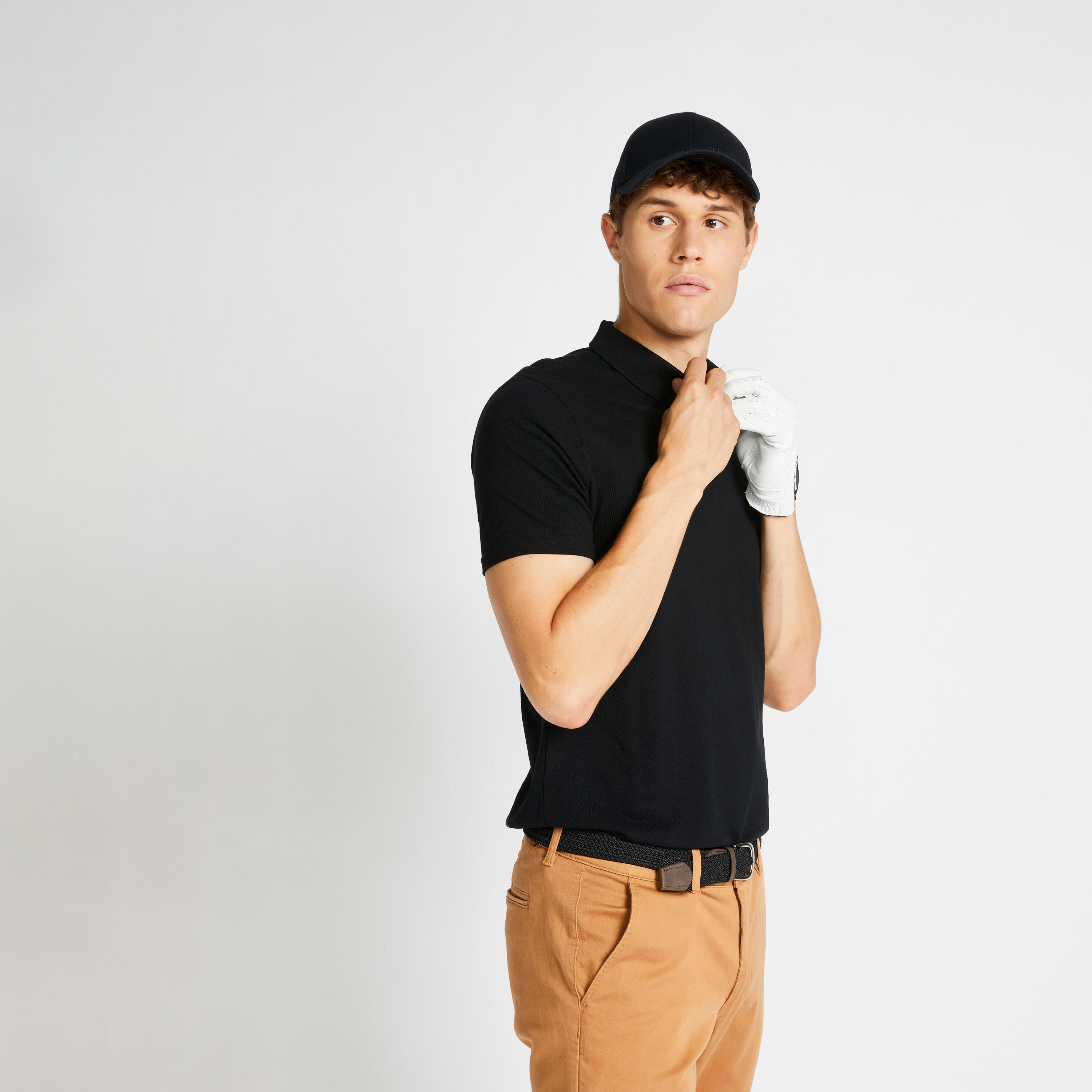 Polo de golf manches courtes homme MW500 noir 5/63