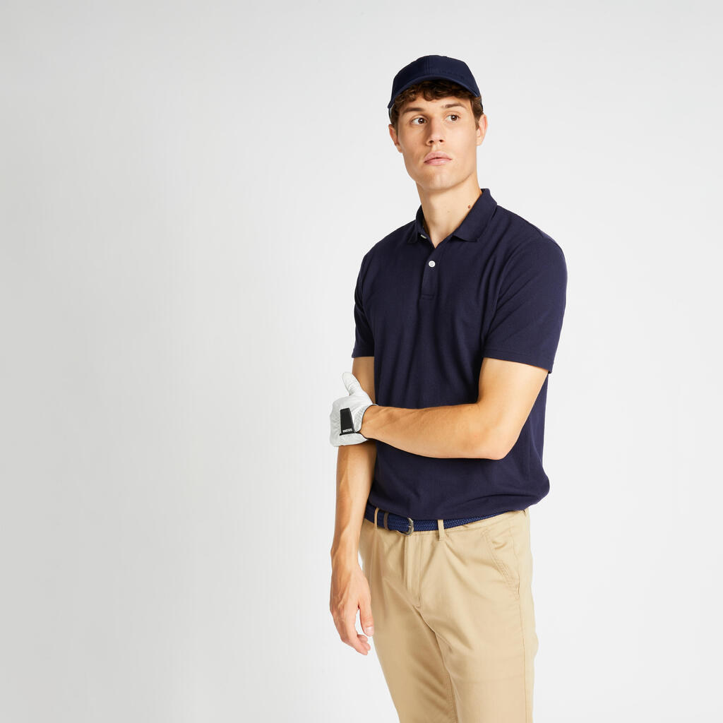 Polo de golf manches courtes homme MW500 blanc