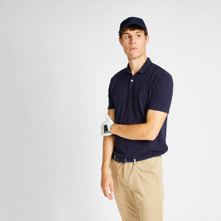 Polo de golf manches courtes homme MW500 bleu marine