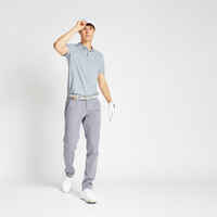 Golf Poloshirt kurzarm MW500 Herren grau meliert