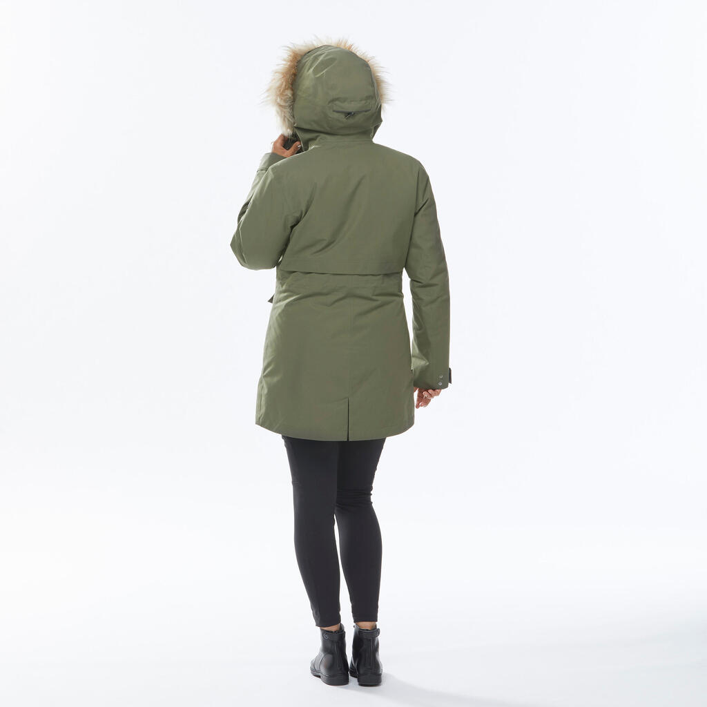 3-in-1-Jacke Backpacking Damen bis -15 °C wasserdicht - Travel 900 Warm khaki