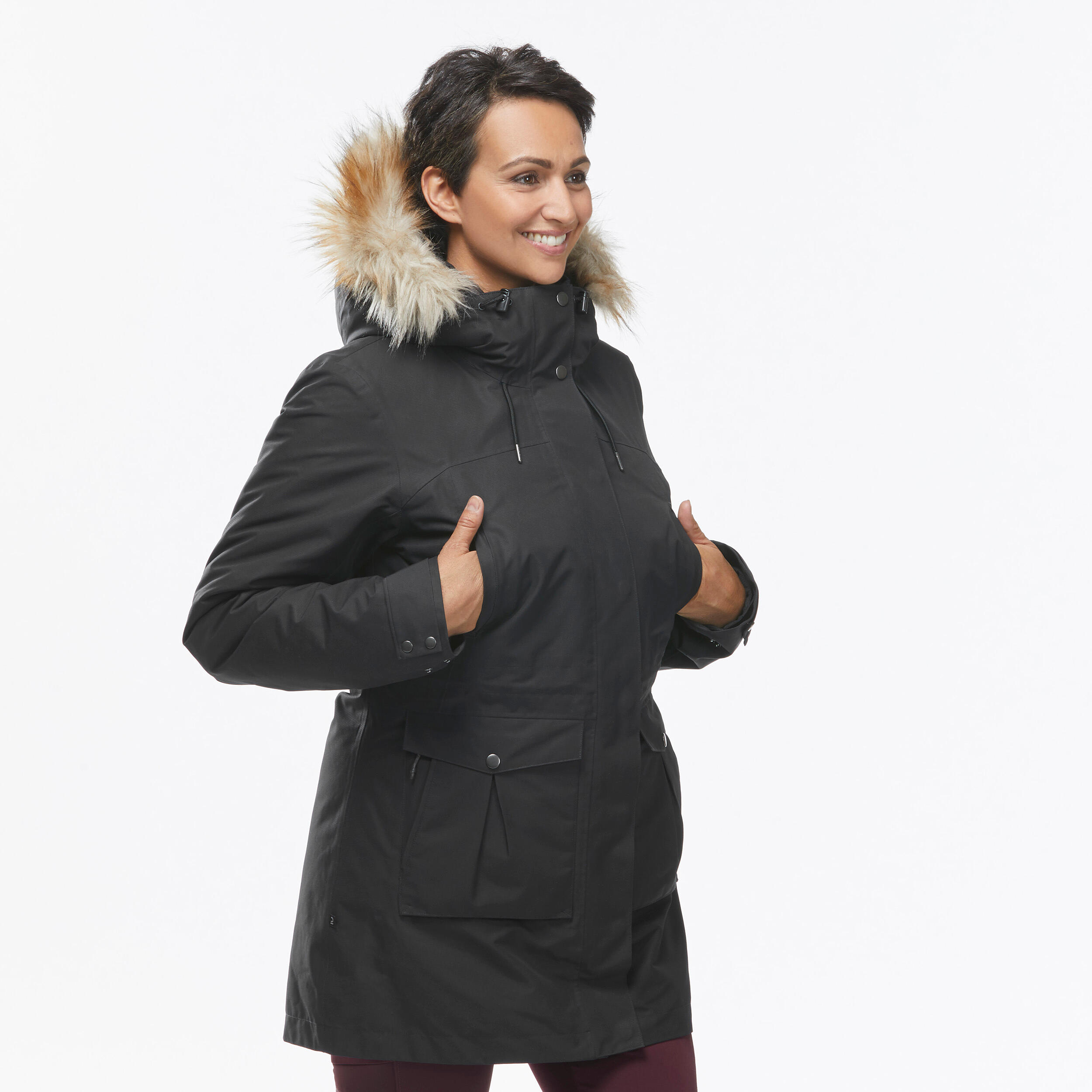 Gebraucht - 3-in-1-Jacke Damen bis -15 °C wasserdicht - Travel 900 Warm schwarz 7/13
