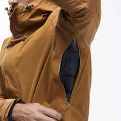 Men's 3-in-1 Waterproof Travel Trekking Jacket Travel 500 Down -10°C - Camel