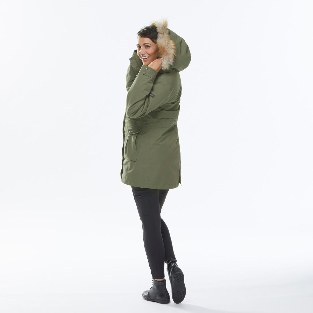 3-in-1-Jacke Backpacking Damen bis -15 °C wasserdicht - Travel 900 Warm khaki