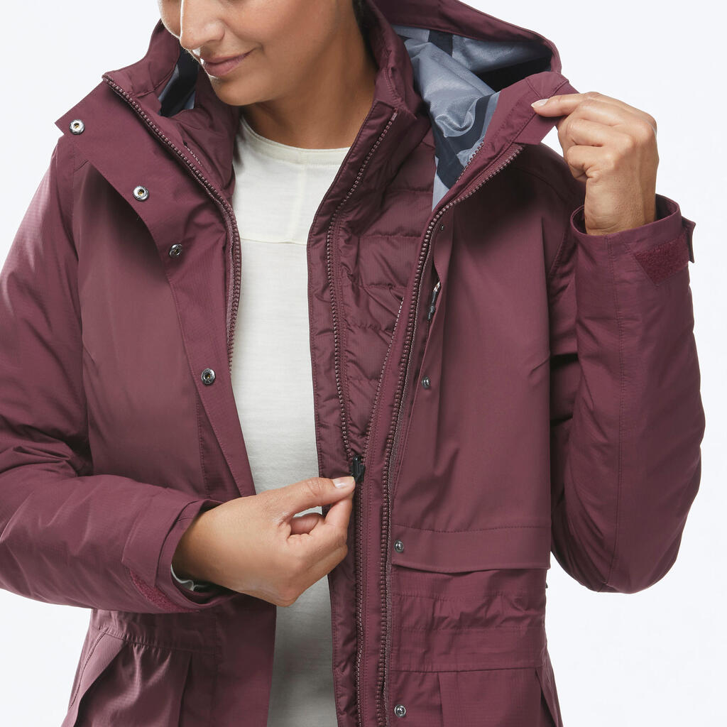 3-in-1-Jacke Damen bis -10 °C wasserdicht - Travel 900 Compact