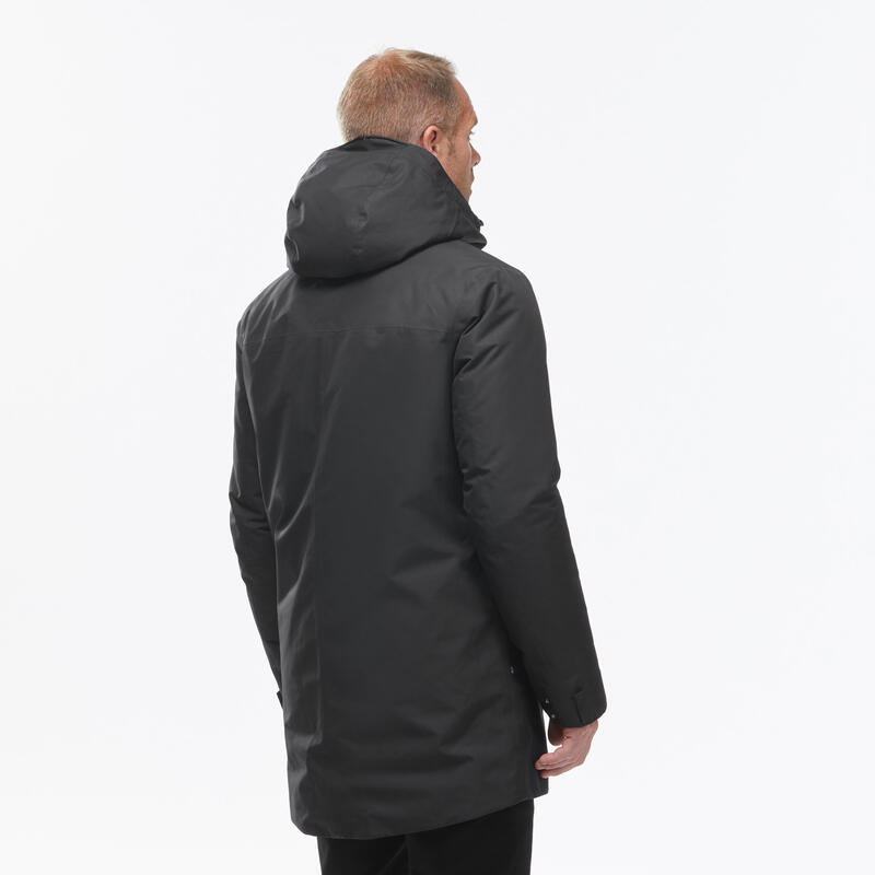 Waterdichte 3-in-1 jas voor backpacken heren TRAVEL 900 WARM -15°C zwart