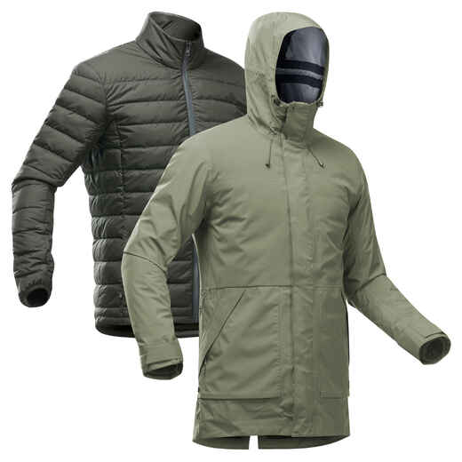 
      3-in-1-Jacke Herren wasserdicht bis -10 °C - Travel 900 khaki 
  