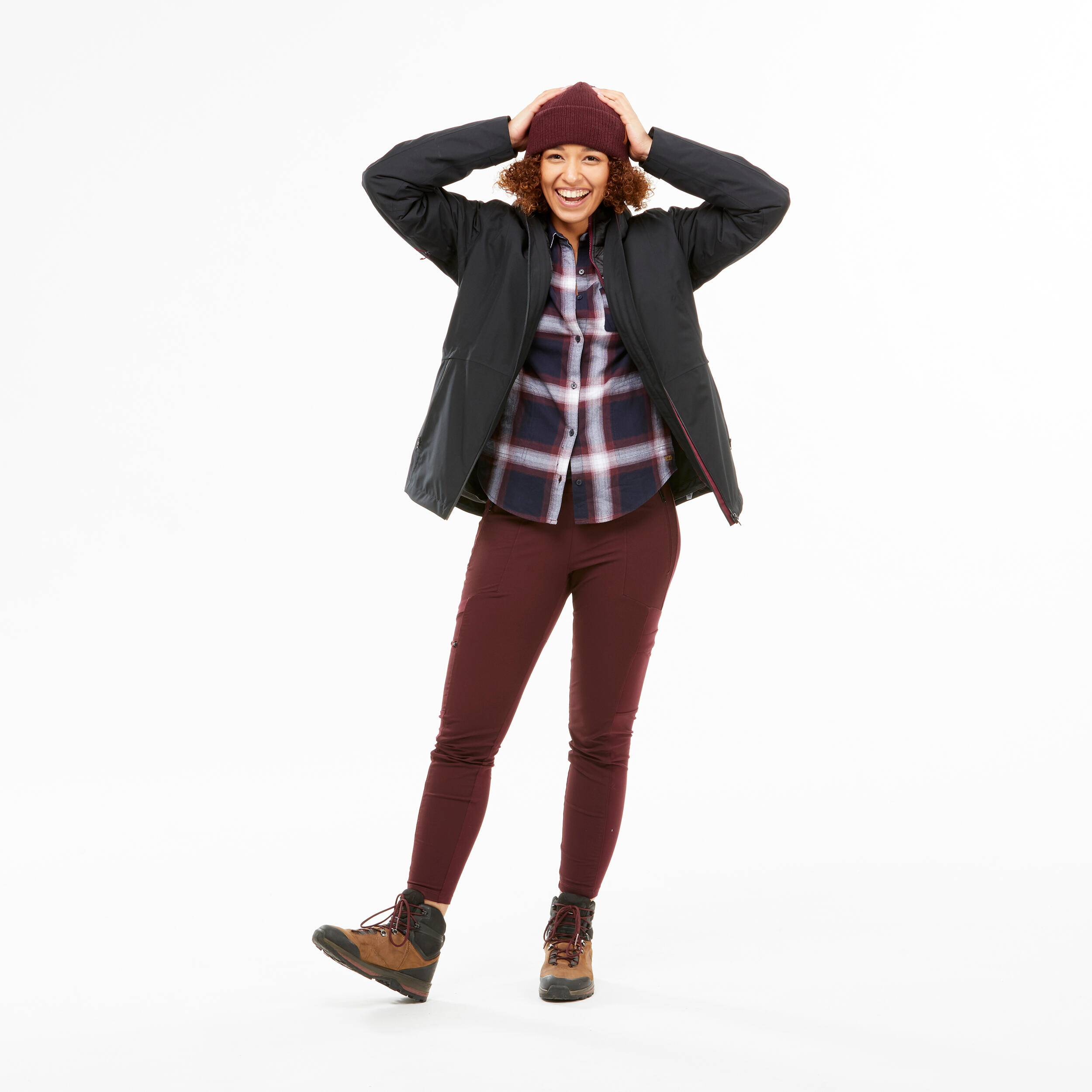 Manteau de randonnée imperméable 3 en 1 femme – SH 500 Mountain - FORCLAZ