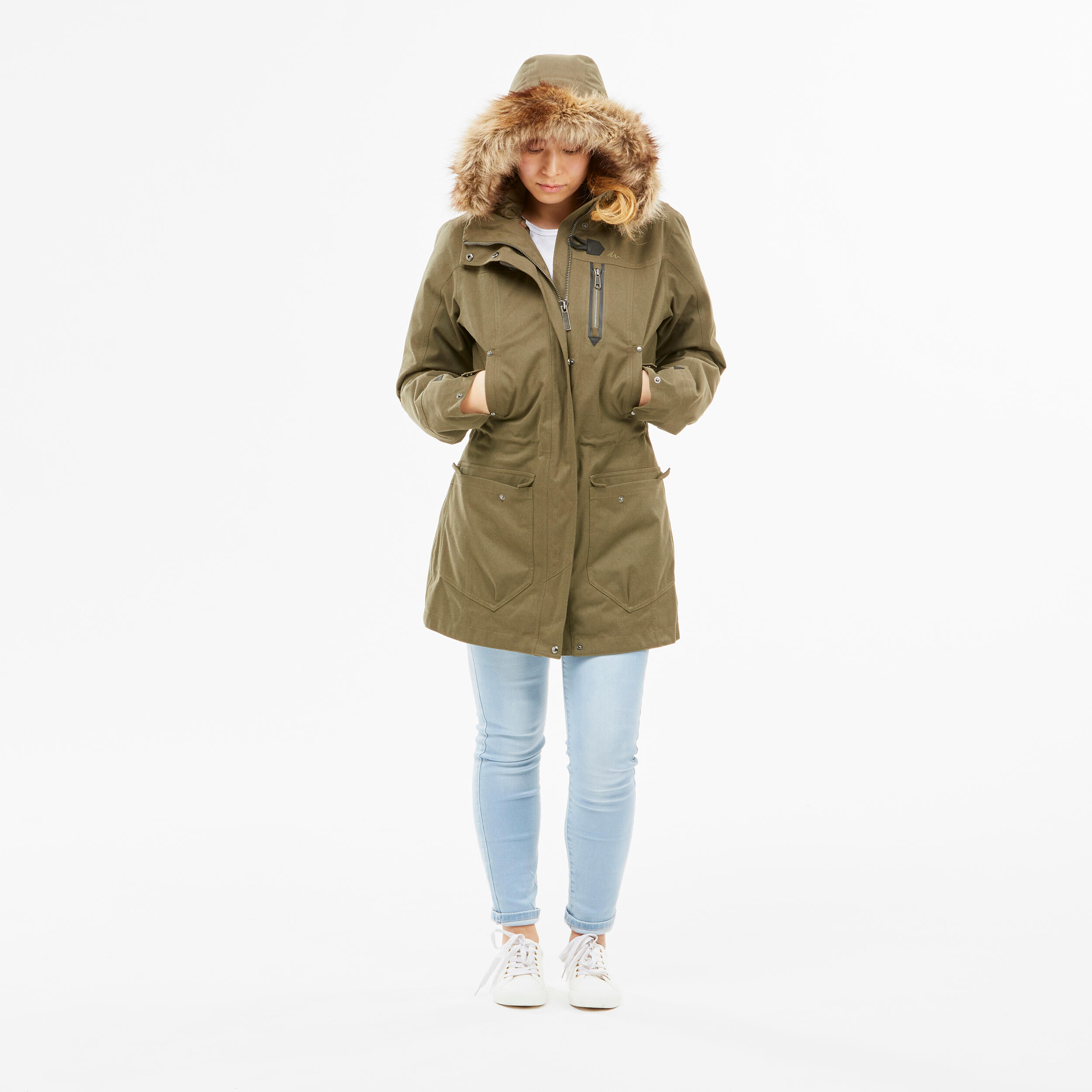 Waterproof Jacket - 700 - Khaki - Decathlon