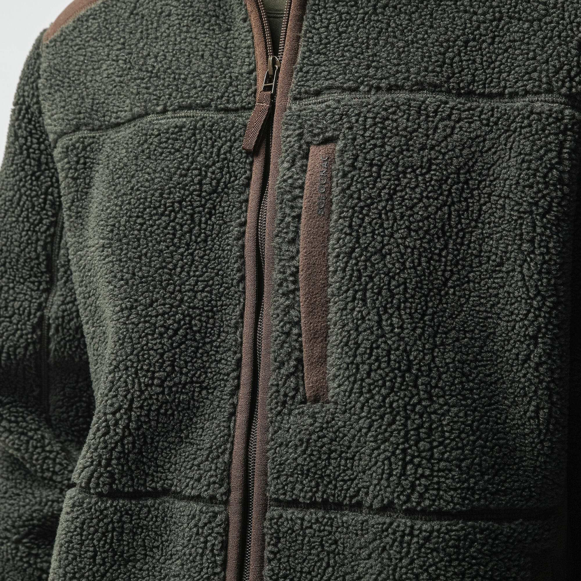 Dikke jas 500 fleece groen 17/22