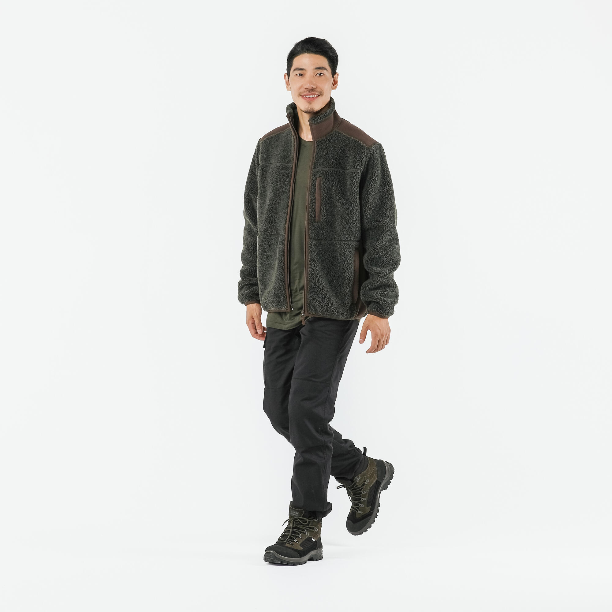 Dikke jas 500 fleece groen 2/22