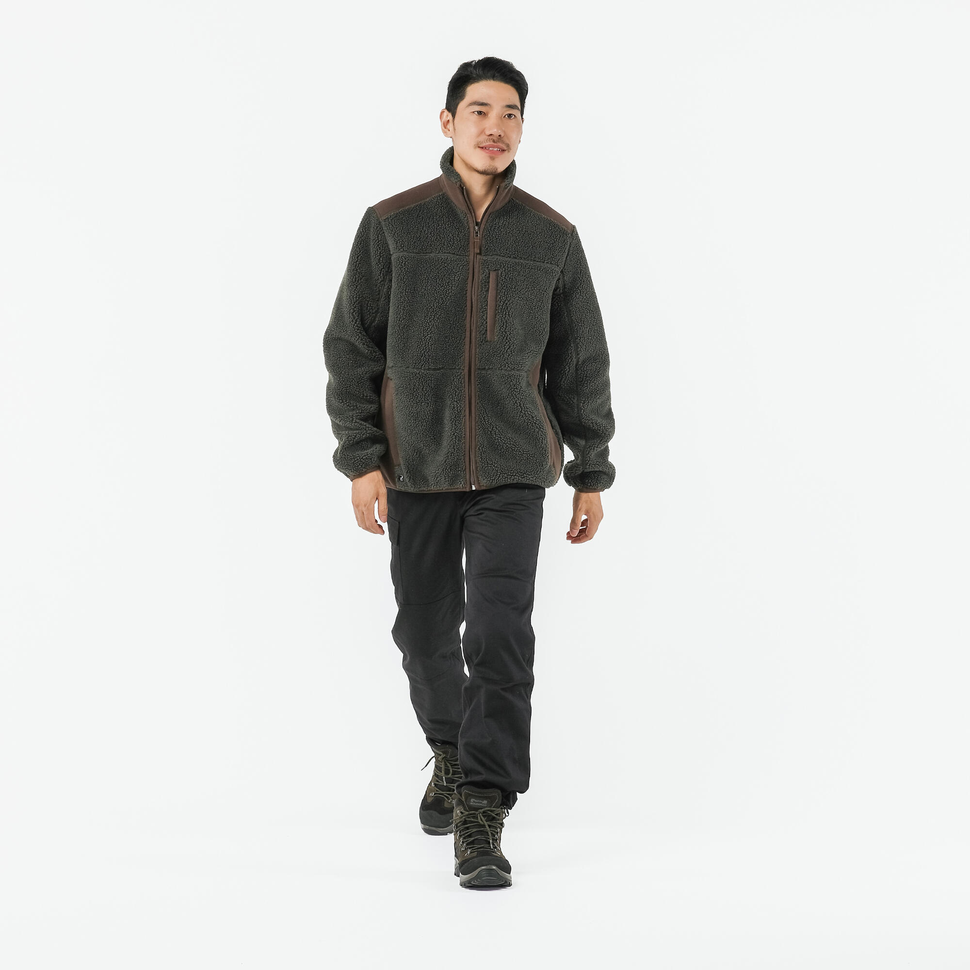Dikke jas 500 fleece groen 20/22