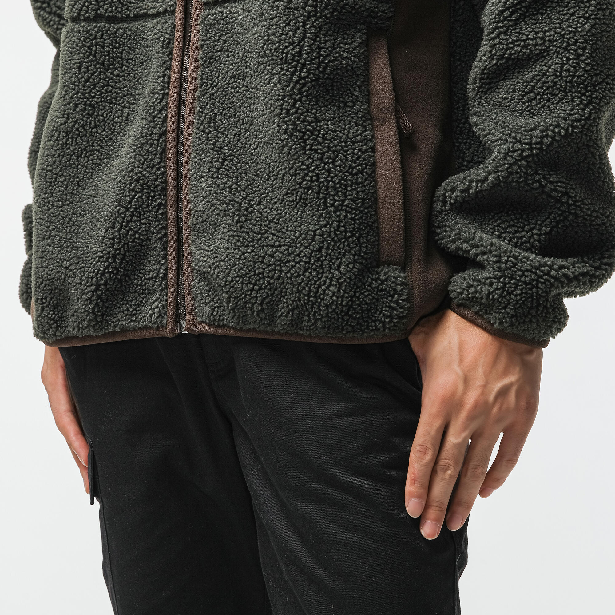 Dikke jas 500 fleece groen 21/22