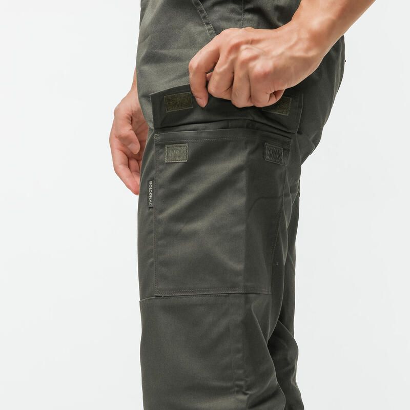 Pantalón Cargo Hombre Solognac Steppe 300 Verde Resistente Multibolsillos