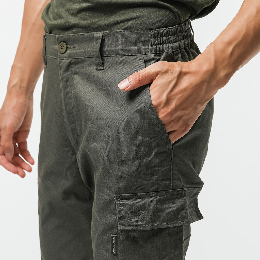 Resistant cargo trousers steppe 300 green marl