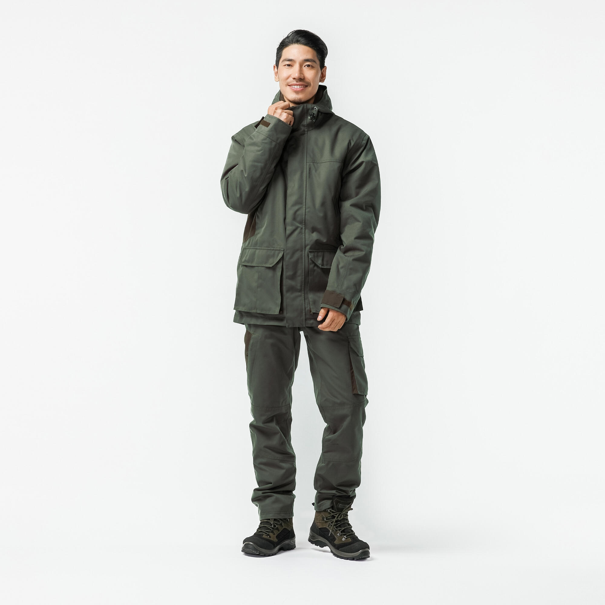 Hunting Warm Waterproof Pants - 500 Green - SOLOGNAC