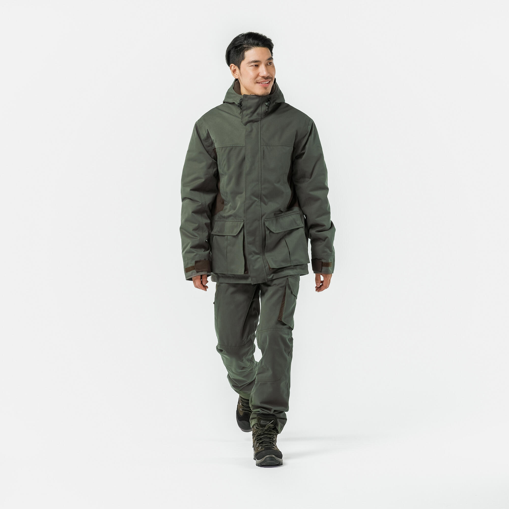 Pantalon de chasse chaud imperméable - 500 vert 8/9
