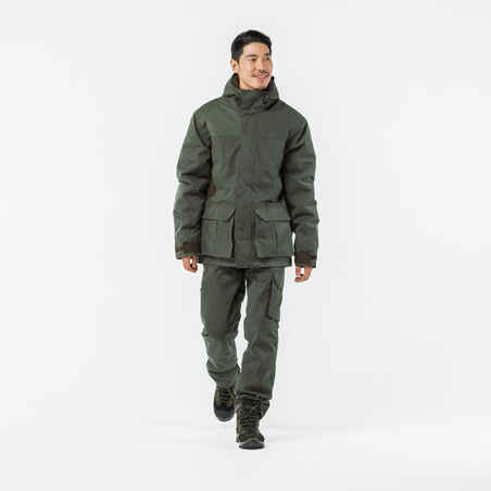 WARM WATERPROOF JACKET 500 GREEN