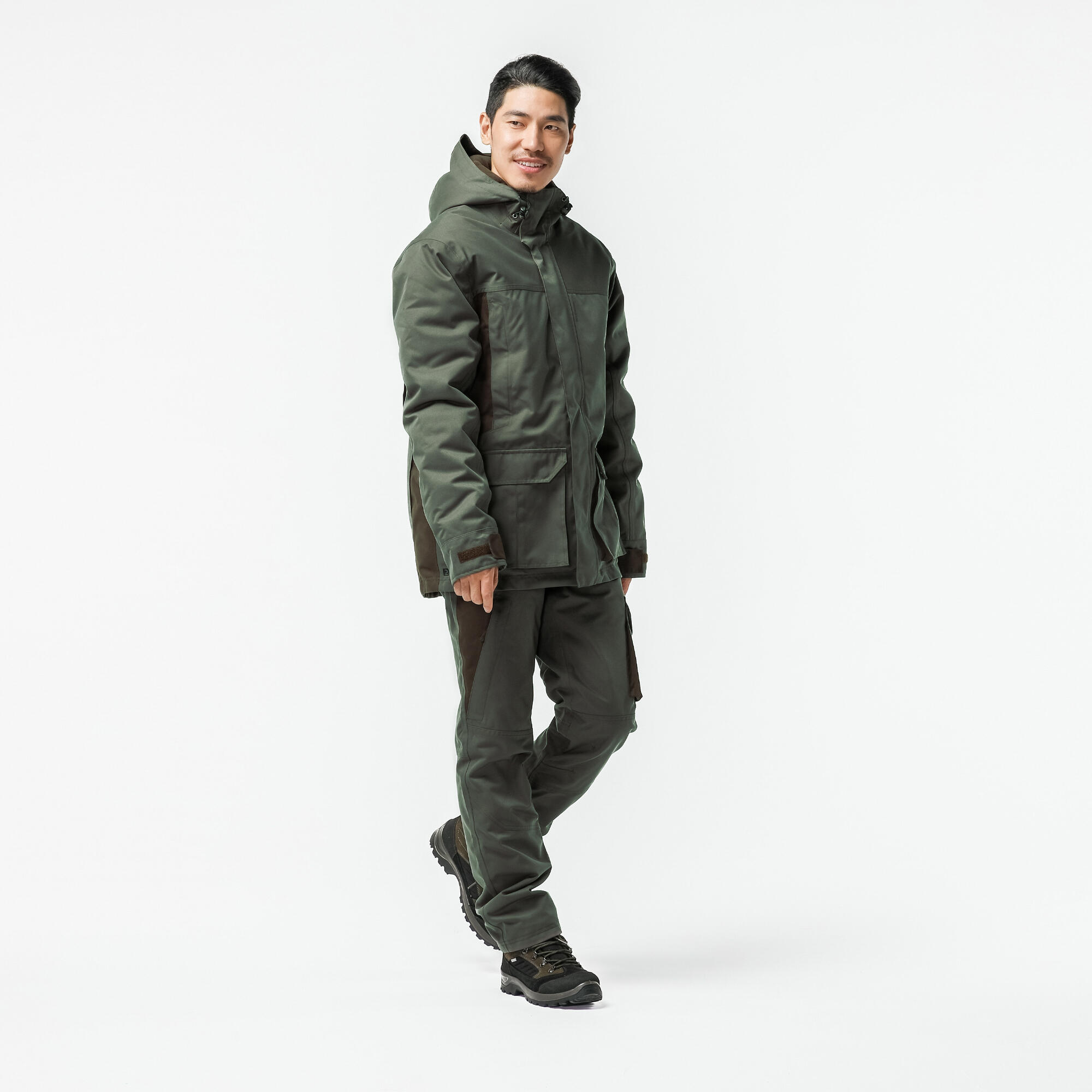 Pantalon de chasse chaud imperméable - 500 vert 7/9