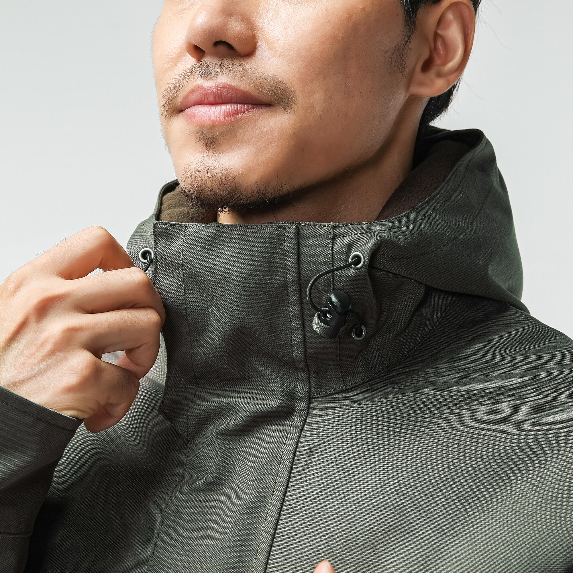 Hunting Warm Waterproof Jacket - 500 Green - SOLOGNAC