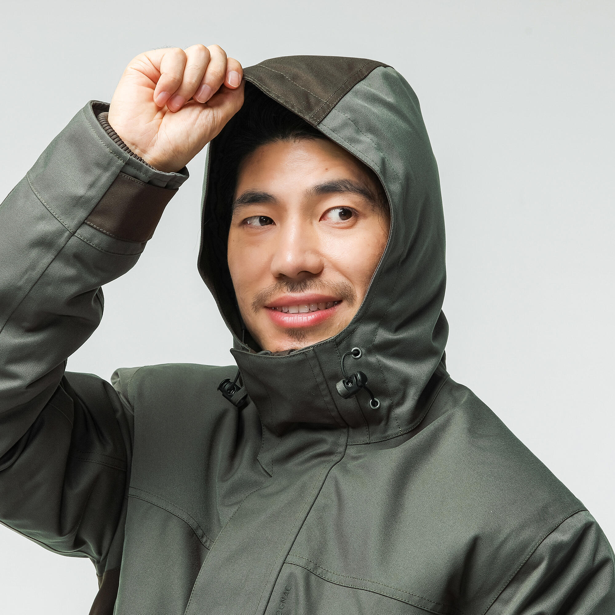 Hunting Warm Waterproof Jacket - 500 Green - SOLOGNAC