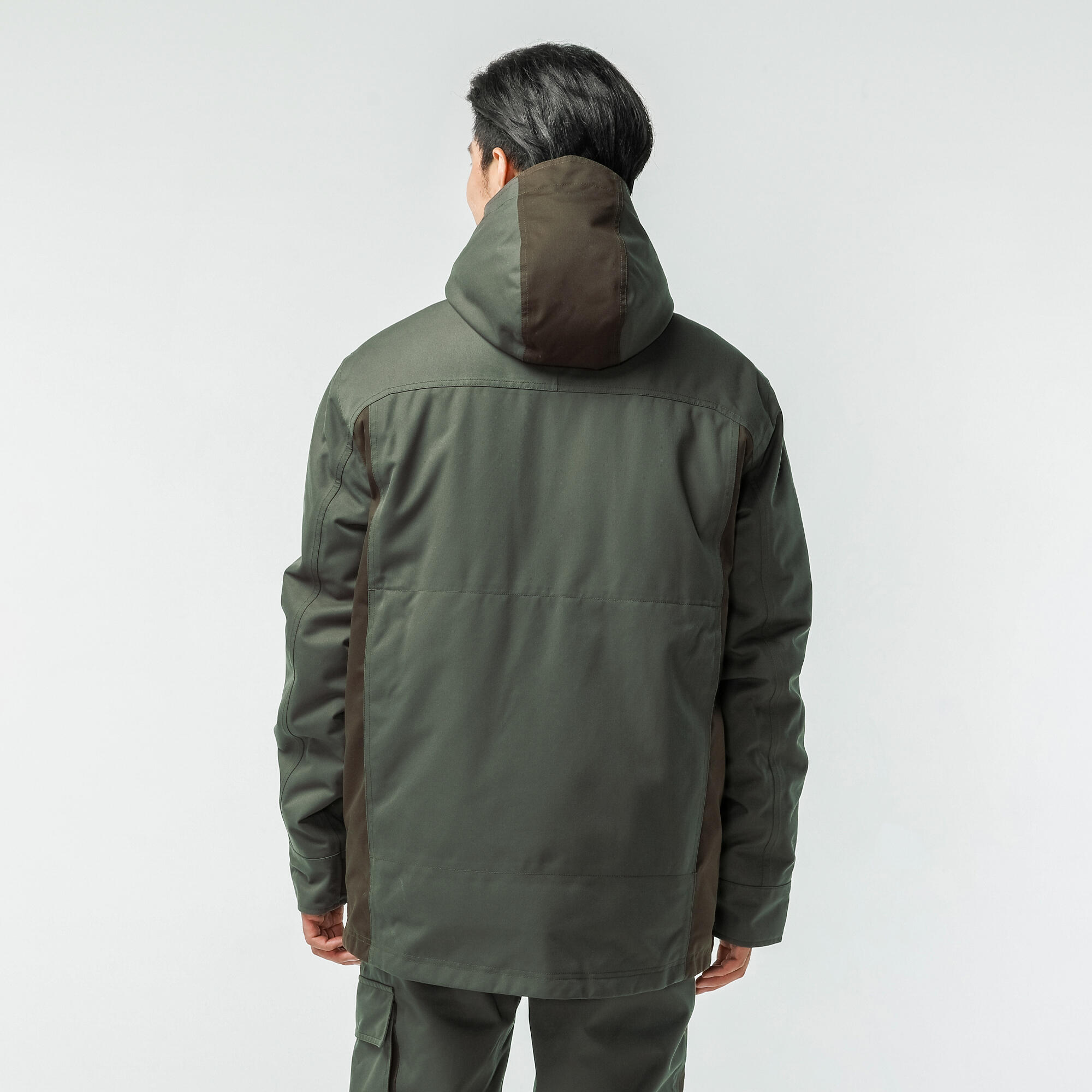 Hunting Warm Waterproof Jacket - 500 Green - SOLOGNAC