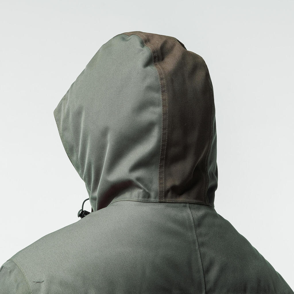 HUNTING WARM WATERPROOF JACKET 500 GREEN