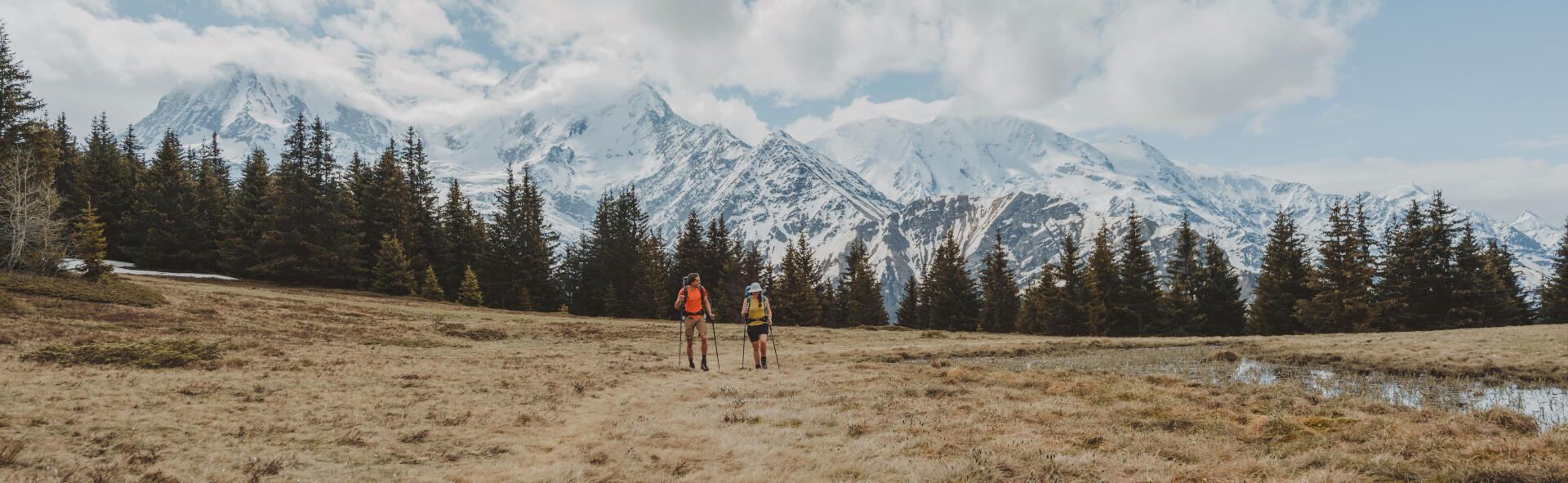 pessoas a tirar partido dos benefícios do trekking