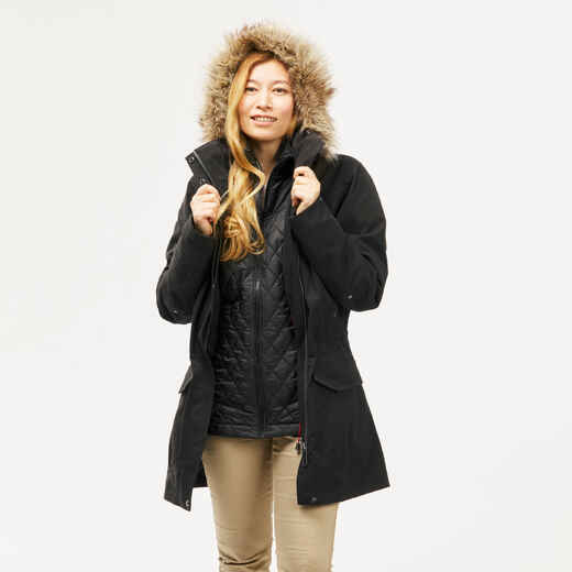 
      3-in-1-Jacke Damen bis -10 °C wasserdicht - Travel 700 schwarz 
  