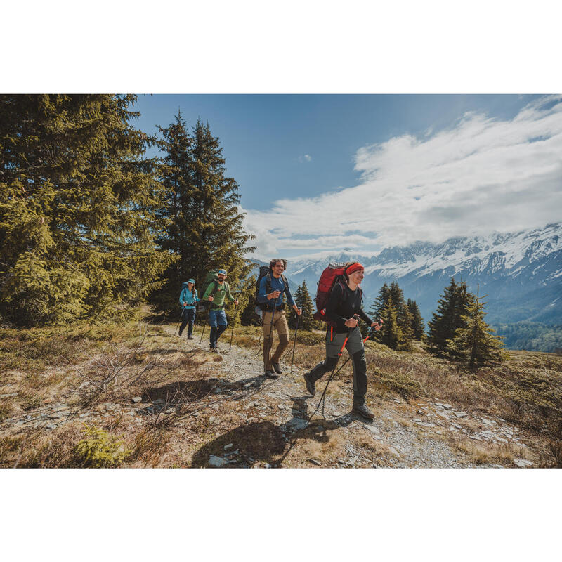 Bluză din 100% Lână Merinos Trekking la munte MT500 Albastru Bărbați