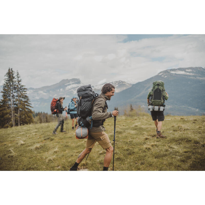 Vestă Protecție vânt Softshell Trekking MT100 Kaki Bărbați