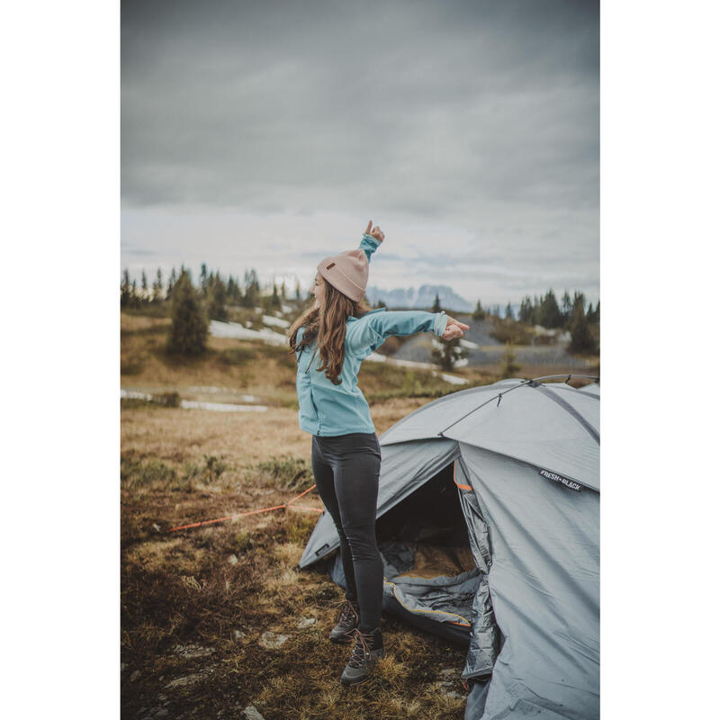 Kadın Outdoor Trekking Tayt İçlik - Merinos Yünü - Siyah - MT500