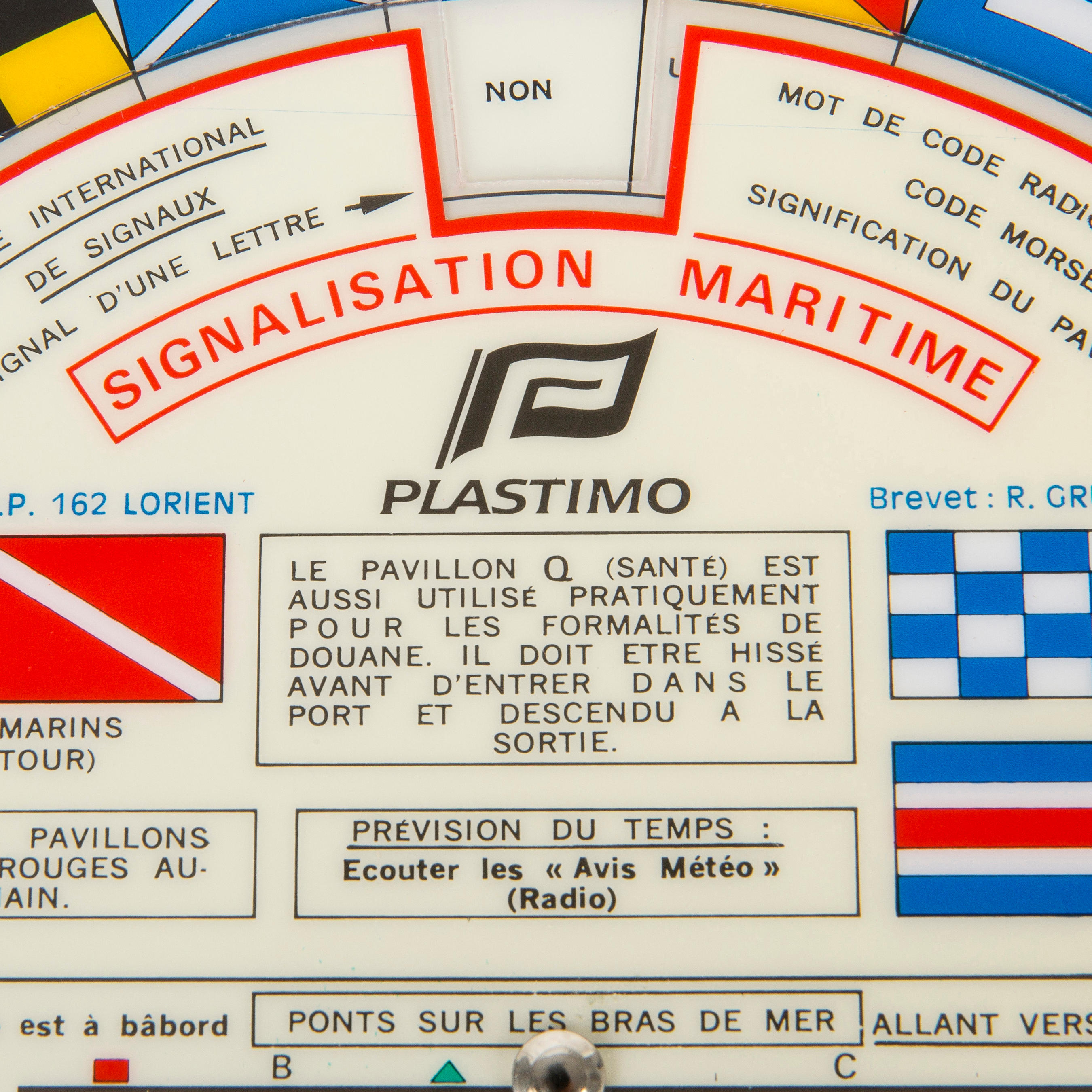Sailing Maritime Signals Disc Plastimo - French 4/5