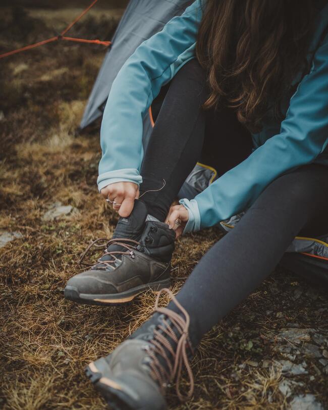 Legging TREK500 MÉRINOS F NOIR