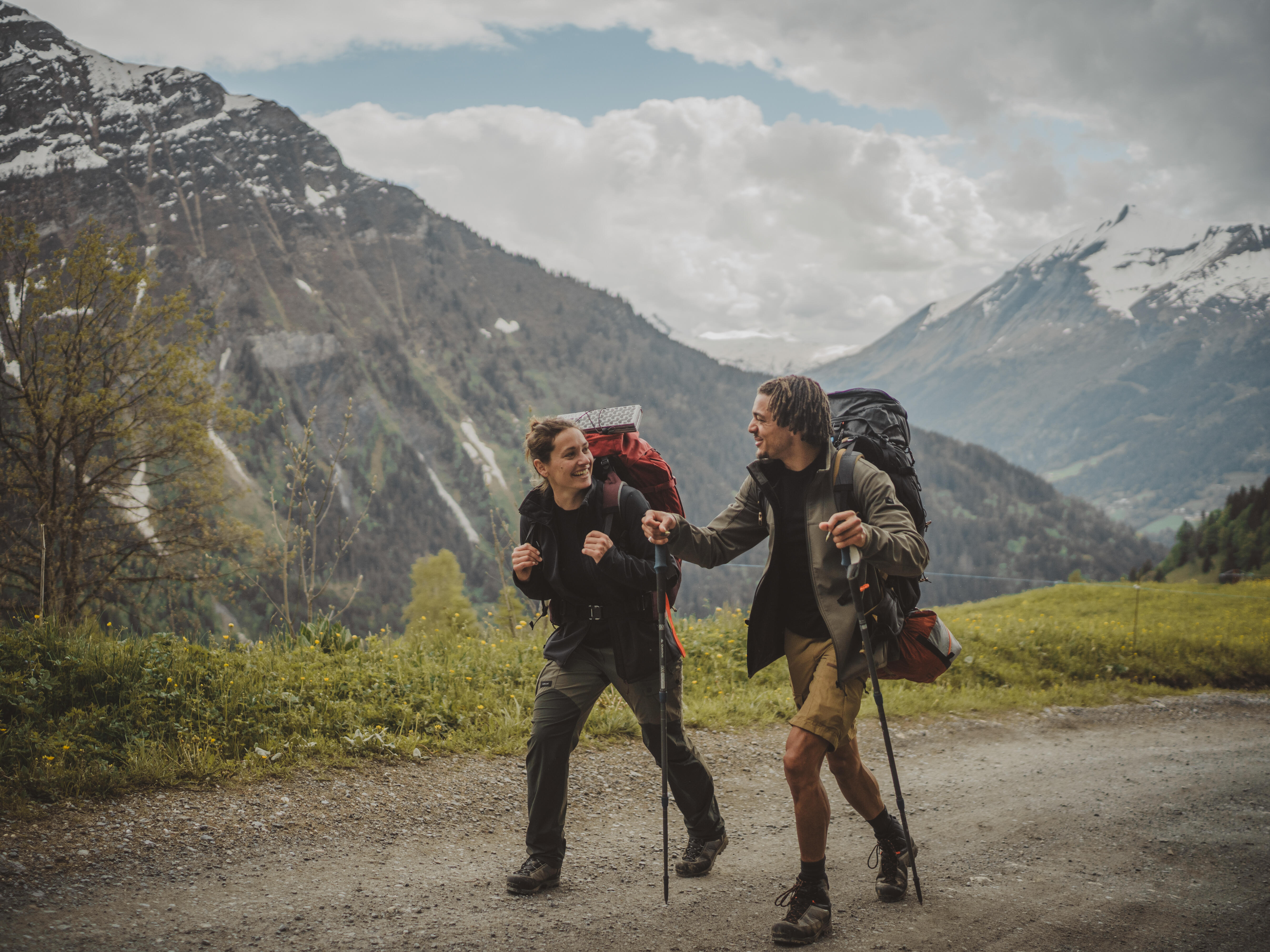 Pantalon de randonnée coupe-vent intérieur polaire pour homme - Camping et  Bivouac