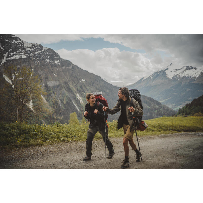 Vestă Protecție vânt Softshell Trekking MT100 Kaki Bărbați