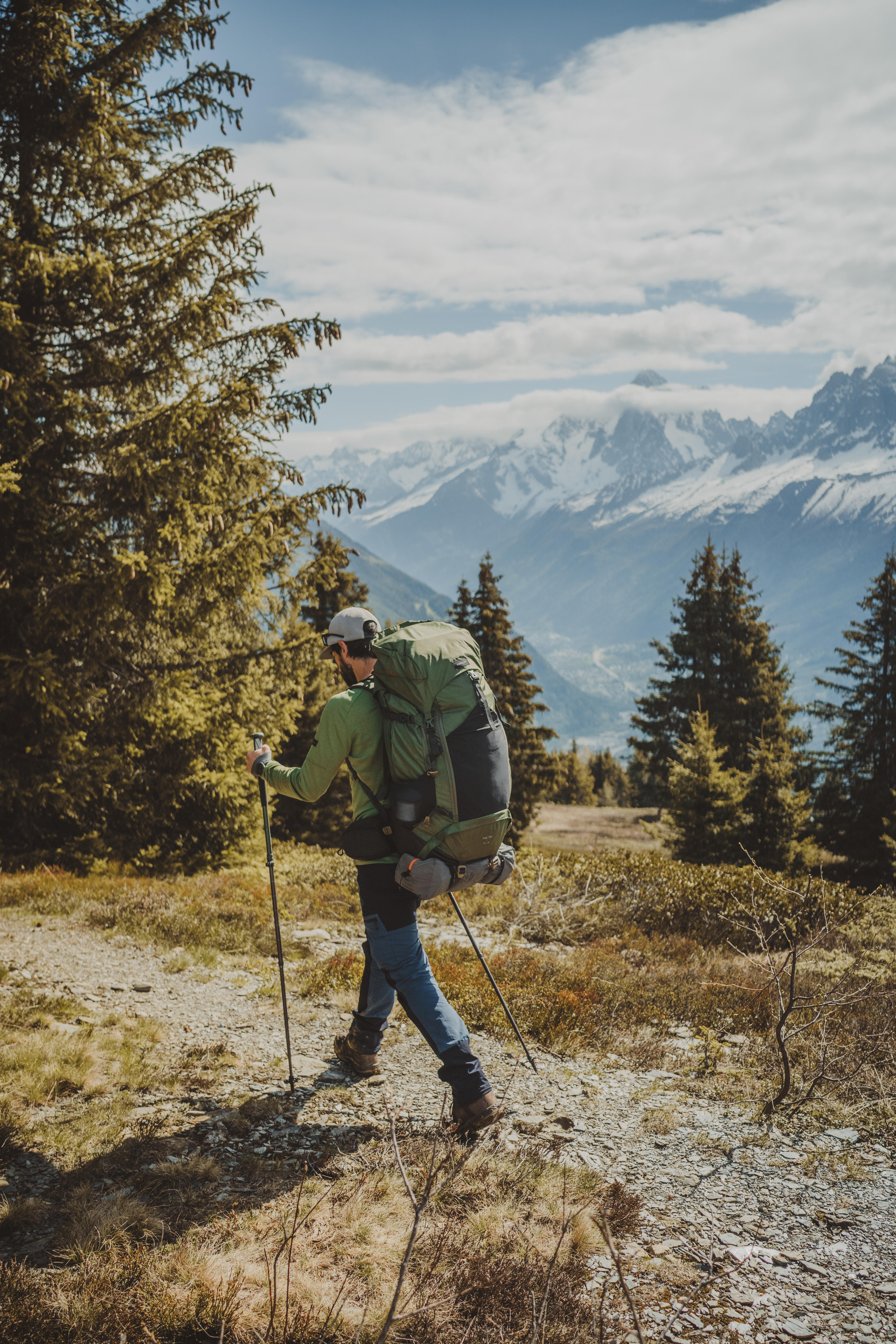 Men’s Mountain Hiking Pants - MT 500 Blue - FORCLAZ