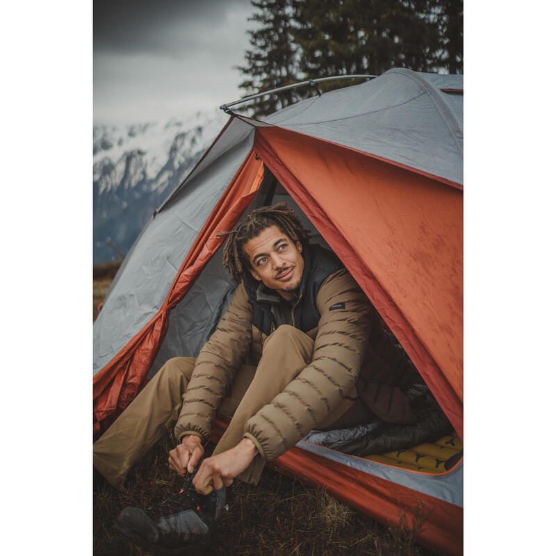 Geacă din puf Trekking la munte MT500 -10°C Maro Bărbați