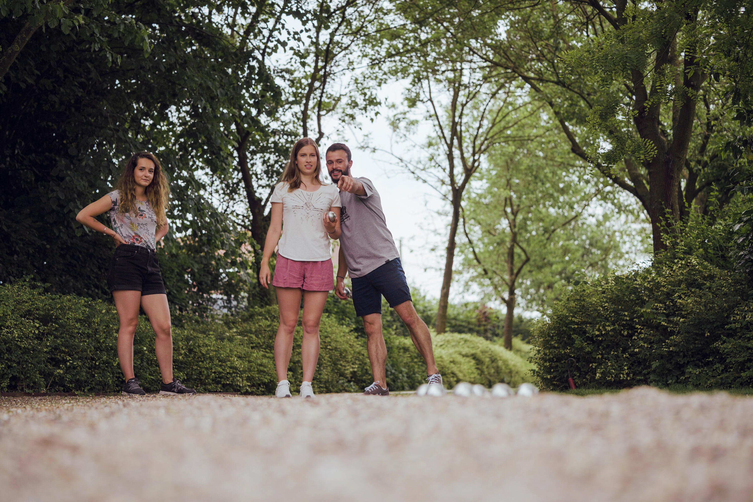 Jeu de 3 boules de pétanque striées – Loisir 100 10/13