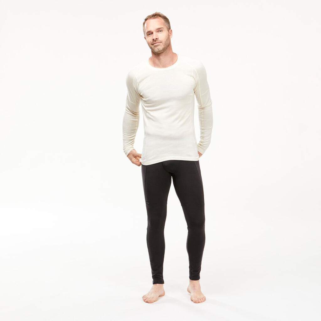 Collant / Legging sous-vêtement en laine mérinos de trek montagne Homme - MT500