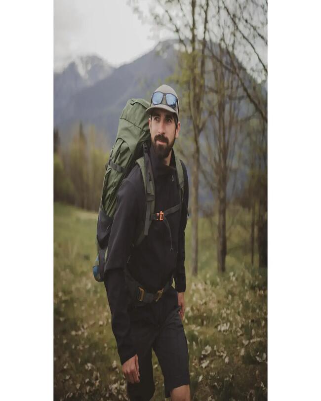 Softshell TREKKING UOMO MT100 WINDMWARM Nero
