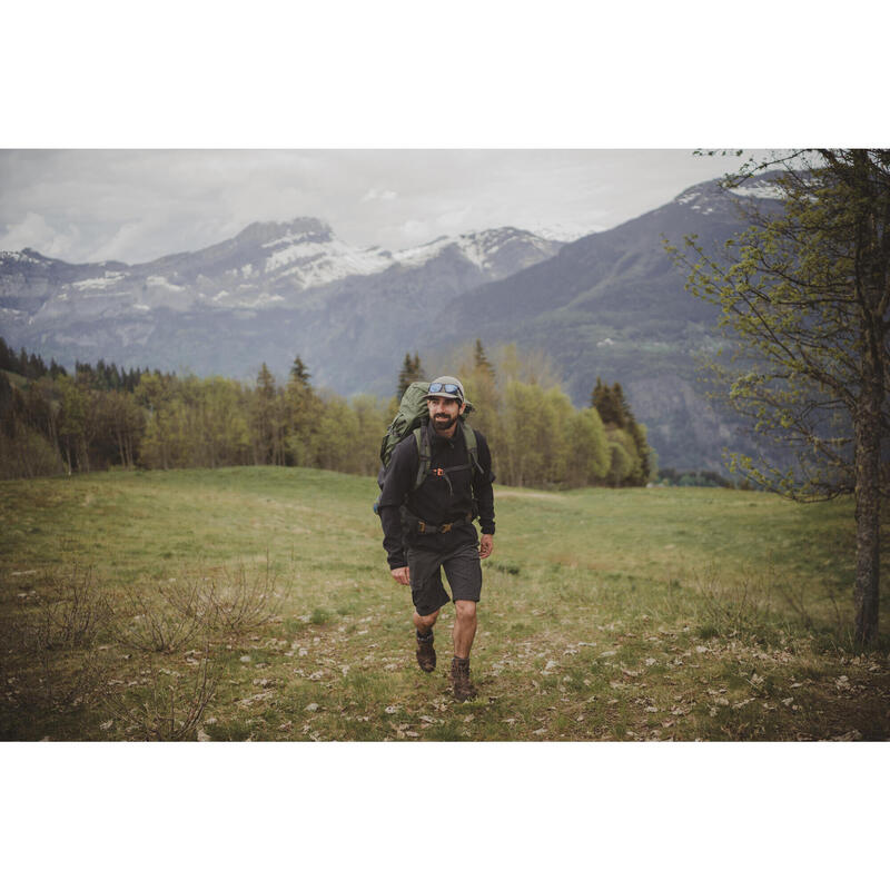 Vestă Protecție vânt Softshell Trekking MT100 Negru Bărbați