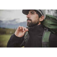 Men’s windproof softshell trekking jacket MT100 - Black